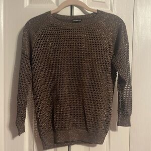 Express metallic mesh shirt size XS NWOT